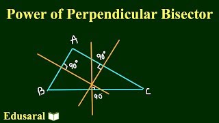 Understanding of Perpendicular Bisector of Triangle in Hindi  All Competitive Exams  Edusaral [upl. by Eatnuhs]