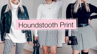 HOW TO STYLE SKIRT amp TROUSERS IN HOUNDSTOOTH PRINT  Lea Style [upl. by Karil]