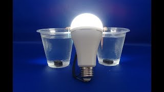 Water with Light Bulb Using Salt Water And mini Magnets  Free Energy 100 [upl. by Akisej]