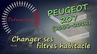 Changer ses filtres habitacle  Peugeot 207 [upl. by Ansilma]