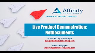 Live Product Demonstration NetDocuments [upl. by Alyag]