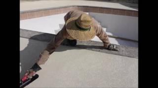 Applying Epoxy Knock Down Finish to Concrete [upl. by Latnahs]