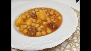 GARBANZOS CON CHORIZO Y PATATAS Rosa cocinando [upl. by Rawde362]