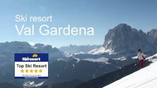 Ski resort Val Gardena  wwwskiresortinfo [upl. by Aretina981]