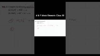 d and f block Elements class 12 Important Questions l Complete The Reaction by TarunSir chemistry [upl. by Eimmelc233]