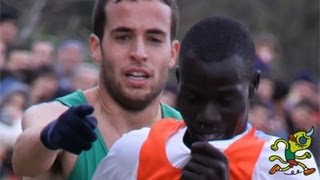 Iván Fernandez Anaya en el cross de navarra de Burlada y Mutai de Kenia Gesto Deportivo Fair Play [upl. by Pachton]