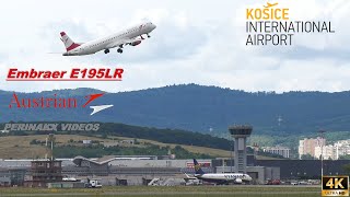 Embraer E195LR ▲ Austrian Airlines 🇦🇹 ▲ Košice Int Airport  ATC [upl. by Curnin]