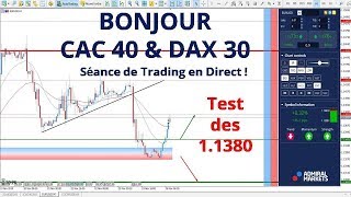 EURUSD  Séance de Trading en Direct  Bonjour CAC40 amp DAX30 le 2611 [upl. by Antonin]