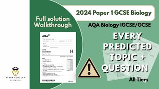 2024 Biology Paper 1 GCSE AQA  Predicted paper walkthrough [upl. by Lehacim318]