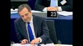 Nigel Farage Lambasts Greece Prime Minister Antonis Samaras and EU Parliament [upl. by Sudnac]