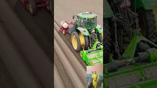 6 tyre tractor with 1 time 2 work🥺😱 farming agriculuture farmerviralvideo shorts [upl. by Belldame677]