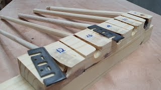 DIY ● Simplest Way To Make Wooden Dowels  Homemade Dowel from Old Planer Blade [upl. by Arni]