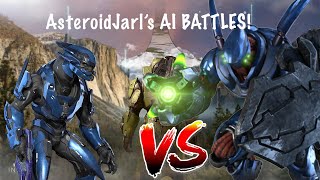 ELITES VS HUNTERS Halo Infinite AI forge battle [upl. by Ynnhoj951]