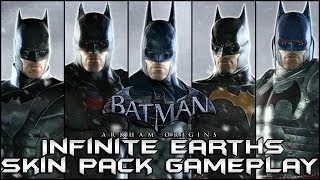 Batman Arkham Origins Infinite Earths Skin Pack Gameplay [upl. by Mat474]