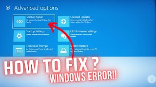 How to fix Error Windows Using Startup Repair  Hobi IT [upl. by Whalen]