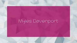 Myles Davenport  appearance [upl. by Anoel934]