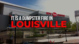 Kentucky fans took over the Yum Center Scenes from UofL dumpster fire [upl. by Inalel993]