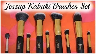 Jessup Kabuki Brushes Set Review  Sigma Dupes [upl. by Decato]