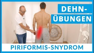 PiriformisSyndrom  3 DehnÜbungen für zu Hause einfach [upl. by Sapowith]