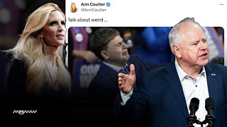 Son Cries Ann Coulter Mocks Tim Walz Reacts [upl. by Vyky]