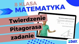 Twierdzenie Pitagorasa  zadanie  Matematyka 8 klasa [upl. by Uyr]