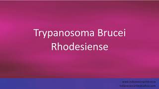 Pronunciation of the words quotTrypanosoma Brucei Rhodesiensequot [upl. by Rebecka267]