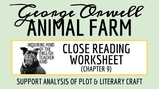 Animal Farm Chapter 9 Close Reading Inference Worksheet and Answer Key [upl. by Anileme]