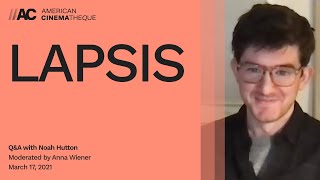 LAPSIS  QampA with Noah Hutton moderated by Anna Wiener [upl. by Bing]