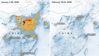 NASABilder zeigen weniger Schadstoffe in Chinas Luft [upl. by Noland341]