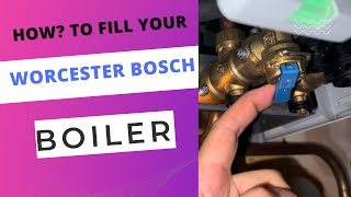 HOW to fill your Worcester Bosch boiler pressure Models  2000 4000 8000 style 👍 [upl. by Becht906]