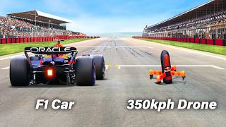 Worlds Fastest Camera Drone Vs F1 Car ft Max Verstappen [upl. by Ennaerb]