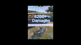 AMX 30B  8200 Damages shorts wotblitz funny gaming blitz madgame wot meme wotb [upl. by Ennalorac]