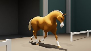 Horse Trot Animation Rendered [upl. by Einoj]