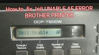 I Fixed the Brother Printer AF Error [upl. by Eidok]