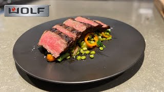 Wolf CHARBROILER demonstration Steak  indoor grill ranges amp rangetops [upl. by Guy]