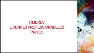 LICENCES PROFESSIONNELLES PRIVE MAROC [upl. by Baelbeer]