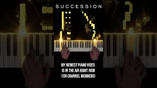 Succession Theme Song Piano Easy Version tvthemesongs succession nicholasbritell easypiano [upl. by Letty]