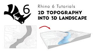 Rhino 6 3D Turning 2D Topography into 3D Landscape [upl. by Farman996]