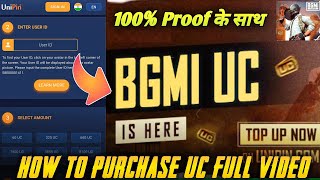 How to Purchase BGMI UC in UNIPIN  How to Buy BGMI UC From Website  Purchase BGMI UC Through ID [upl. by Pacifa96]