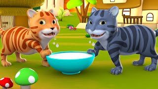 The Monkey And Two Cats 3D Animated Hindi Moral Stories for Kids बंदर और दो बिल्लियों कहानी Tales [upl. by Cesare]