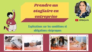 👩🏽‍💼 Prendre un STAGIAIRE en entreprise explications sur les conditions et obligations réciproques [upl. by Trstram525]