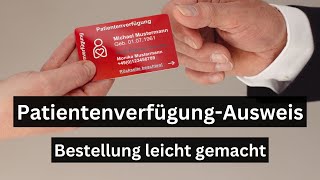 PatientenverfügungAusweis Bestellformular [upl. by Oicinoid541]