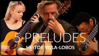 Five Preludes by Heitor VillaLobos  Siccas Guitars [upl. by Ecnahc]