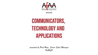 AFAANE Webinar  Communicators Technology and Applications [upl. by Emrich]