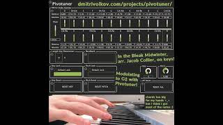 Jacob Colliers In the Bleak Midwinter microtonal modulation on keys with Pivotuner shorts [upl. by Kirtap]