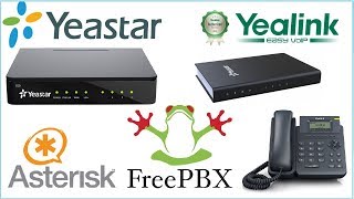 Unbox Yeastar Voip sip gateway and Yealink IP Phone for FreePBX Voip Server [upl. by Lucky]