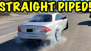 We Straight Piped a Supercharged Mercedes CL 55 AMG [upl. by Cates]