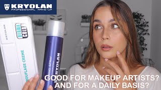 REVIEW KRYOLAN CAMOUFLAGE CREAM AND FIXING SPRAY  First time trying this makeup brand  Worth it [upl. by Refinnaej]