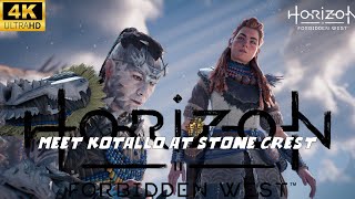 Horizon Forbidden WestMeet Kotallo at Stone CrestGo to AETHERs coordinatesHD [upl. by Crawford]