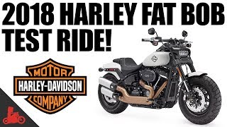 2018 HarleyDavidson Fat Bob 114 Test Ride [upl. by Aihsenot]